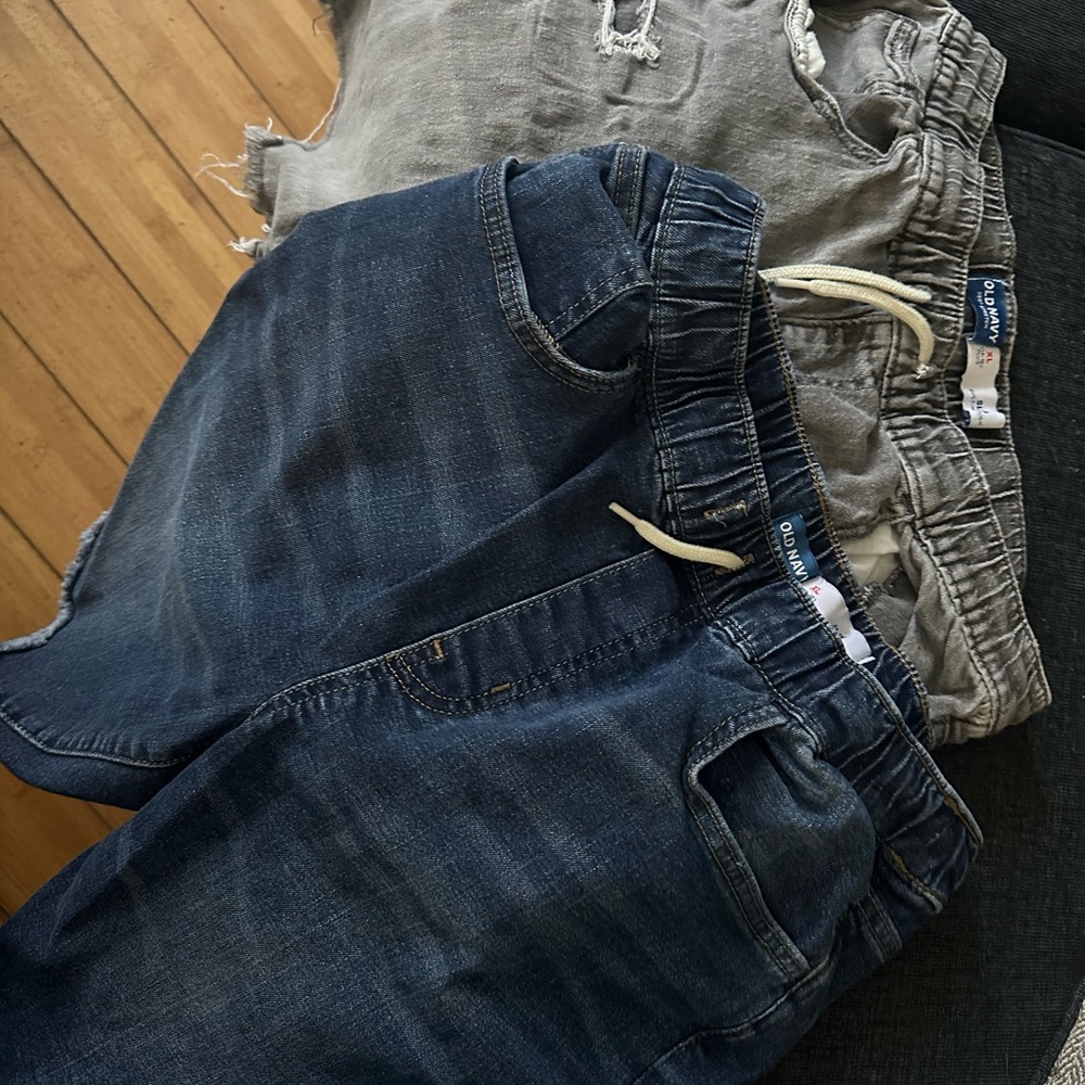 Old Navy Kids Blue and Gray Shorts Duo